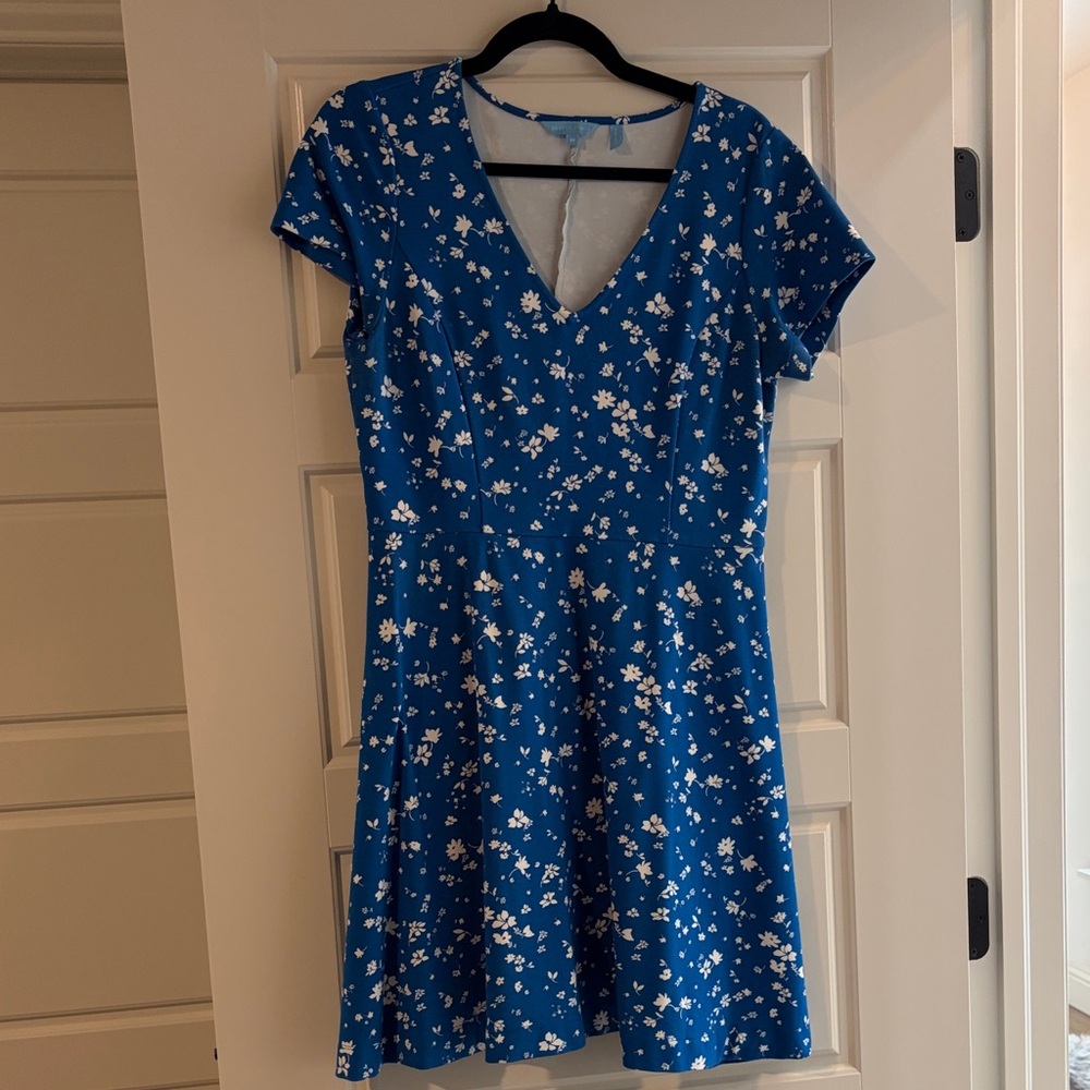 Draper James Blue and White Floral Mini Dress